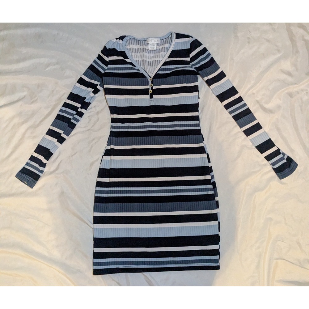 Planet Gold Women's Blue And White Striped‎ Dress Size XS
